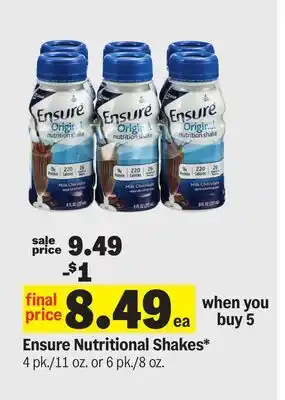 Meijer Ensure Nutritional Shakes offer