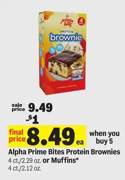 Meijer Alpha Prime Bites Protein Brownies or Muffins offer