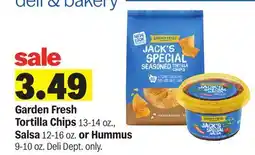 Meijer Garden Fresh Tortilla Chips 13-14 oz., Salsa 12-16 oz. or Hummus 9-10 oz offer