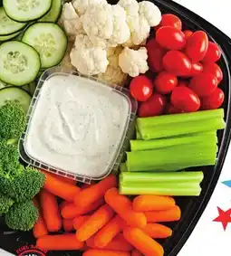 Hy-Vee 12 Hy-Vee freshly made vegetable tray with dip offer