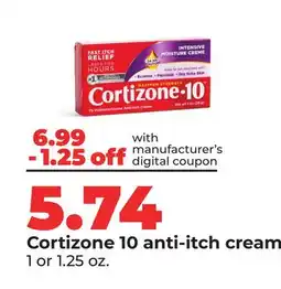 Hy-Vee Cortizone 10 anti-itch cream offer