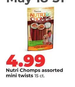 Hy-Vee Nutri Chomps assorted mini twists offer