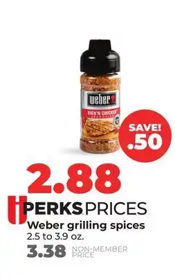 Hy-Vee Weber grilling spices offer
