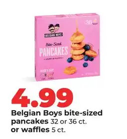 Hy-Vee Belgian Boys bite-sized pancakes 32 or 36 ct. or waffles 5 ct offer