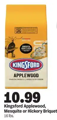 Meijer Kingsford Applewood, Mesquite or Hickory Briquets offer