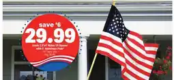 Meijer Aminin 2.5X4 Nylon US Banner with 5' Aluminum Poles offer