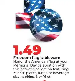 Hy-Vee Freedom flag tableware offer