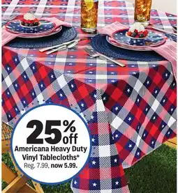 Meijer Americana Heavy Duty Vinyl Tablecloths offer
