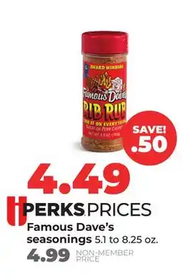 Hy-Vee Famous Dave's seasonings offer