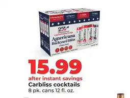 Hy-Vee Carbliss cocktails offer
