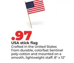 Hy-Vee USA stick flag offer