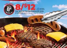 Hy-Vee Our Special Recipe bratwurst links or patties offer