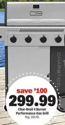 Meijer Char-Broil 4 Burner Performance Gas Grill offer
