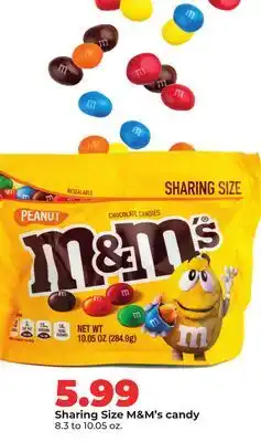 Hy-Vee Sharing Size M&M's candy offer