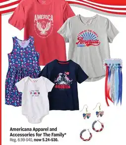 Meijer Americana Apparel and Accessories for The Family offer