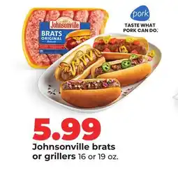 Hy-Vee Johnsonville brats or grillers offer