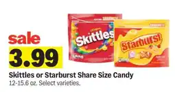 Meijer Skittles or Starburst Share Size Candy offer