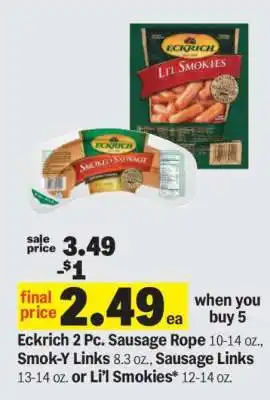 Meijer Eckrich Sausages offer