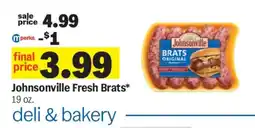 Meijer Johnsonville Fresh Brats offer