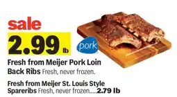 Meijer Fresh from Meijer Pork Loin Back Ribs offer