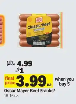 Meijer Oscar Mayer Beef Franks offer