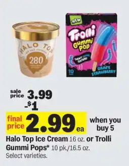Meijer Halo Top Ice Cream or Trolli Gummi Pops offer
