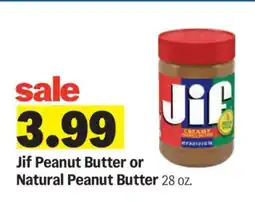 Meijer Jif Peanut Butter or Natural Peanut Butter offer