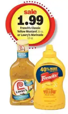 Meijer French's Classic Yellow Mustard or Lawry's Marinade offer