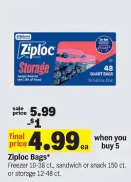 Meijer Ziploc Bags offer