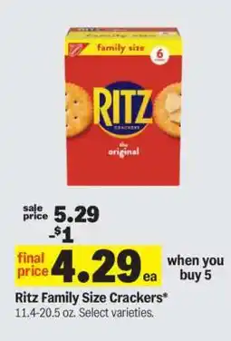 Meijer Ritz Family Size Crackers offer