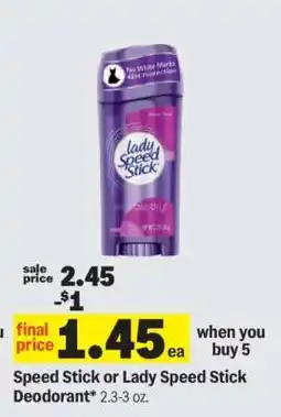 Meijer Speed Stick or Lady Speed Stick Deodorant offer