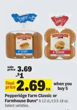Meijer Pepperidge Farm Classic or Farmhouse Buns offer