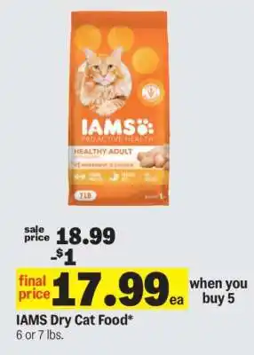 Meijer Iams Dry Cat Food offer