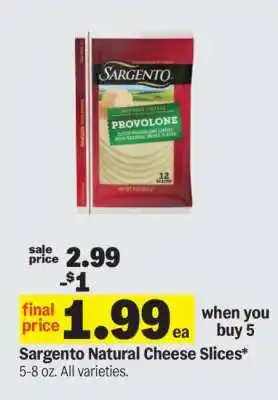Meijer Sargento Natural Cheese Slices offer