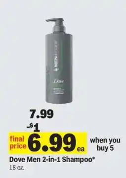 Meijer Dove Men 2-in-1 Shampoo offer