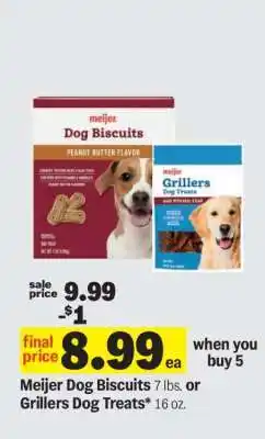 Meijer Meijer Dog Biscuits or Grillers Dog Treats offer