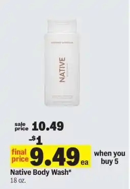 Meijer Native Body Wash offer