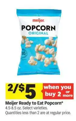 Meijer Meijer Ready to Eat Popcorn offer