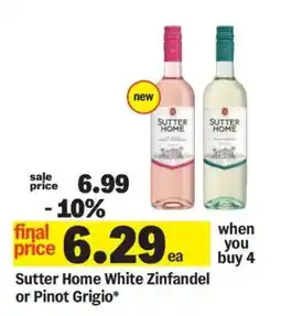 Meijer Sutter Home White Zinfandel or Pinot Grigio offer
