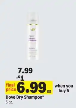 Meijer Dove Dry Shampoo offer