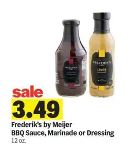 Meijer Frederik’s by Meijer BBQ Sauce, Marinade or Dressing offer