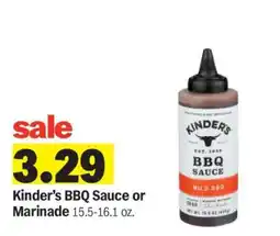 Meijer Kinder's BBQ Sauce or Marinade offer