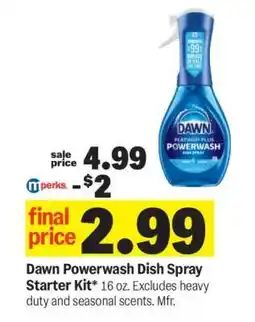 Meijer Dawn Powerwash Dish Spray Starter Kit offer