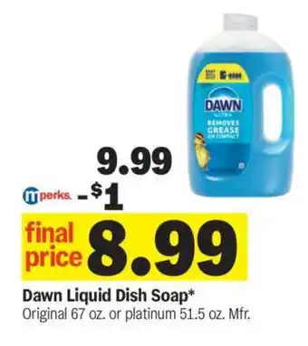 Meijer Dawn Liquid Dish Soap offer