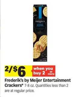 Meijer Frederik's by Meijer Entertainment Crackers offer