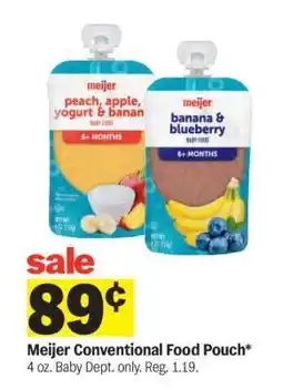 Meijer Meijer Conventional Food Pouch offer