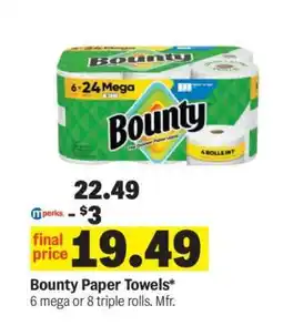 Meijer Bounty Paper Towels offer