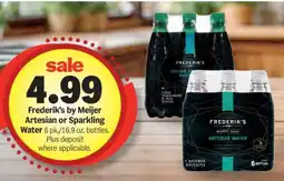 Meijer Frederik's by Meijer Artesian or Sparkling Water offer
