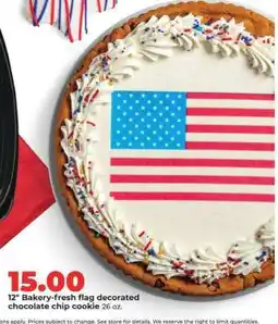 Hy-Vee 12 Bakery-fresh flag decorated chocolate chip cookie offer