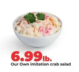 Hy-Vee Our Own imitation crab salad offer